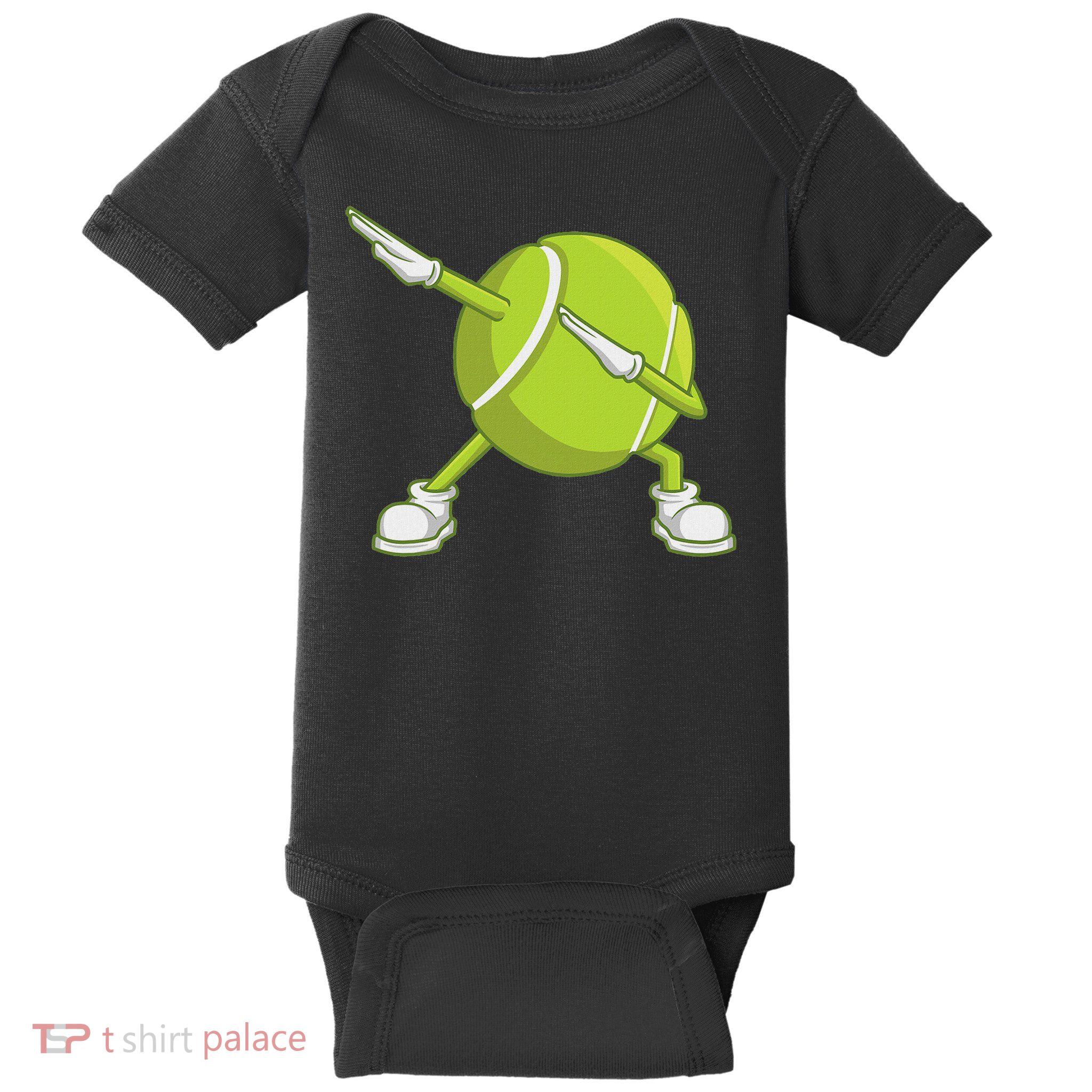 Dabbing Tennis Ball Funny Dab Dance Racket Game Outfit Baby Bodysuit