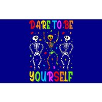 Dare To Be Your Self Dabbing Skeleton Autism Awareness Gift Bumper Sticker