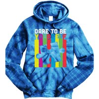 Dare To Be Yourself Accept Autistic Autism Awareness Meaningful Gift Tie Dye Hoodie