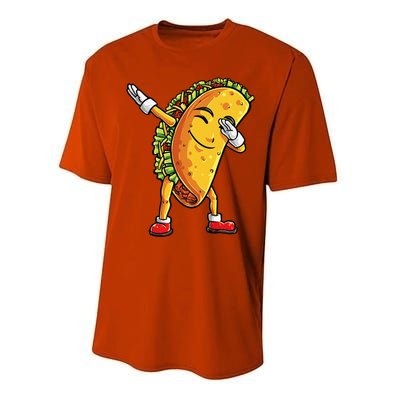 Dabbing Taco Cinco De Mayo Funny Cute Mexican Food Dab Performance Sprint T-Shirt