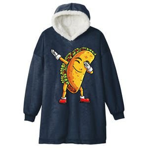 Dabbing Taco Cinco De Mayo Funny Cute Mexican Food Dab Hooded Wearable Blanket