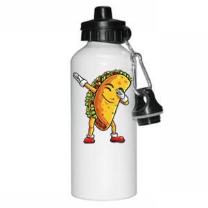 Dabbing Taco Cinco De Mayo Funny Cute Mexican Food Dab Aluminum Water Bottle