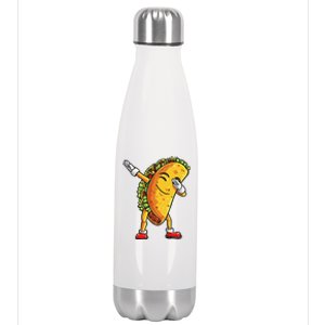 Dabbing Taco Cinco De Mayo Funny Cute Mexican Food Dab Stainless Steel Insulated Water Bottle