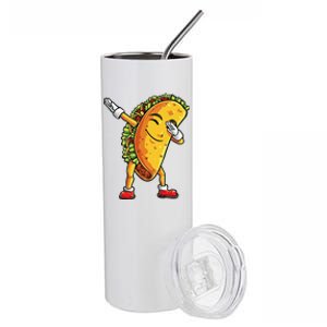 Dabbing Taco Cinco De Mayo Funny Cute Mexican Food Dab Stainless Steel Tumbler