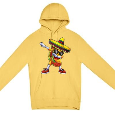 Dabbing Taco Cinco De Mayo Funny Mexican Dabs Premium Pullover Hoodie