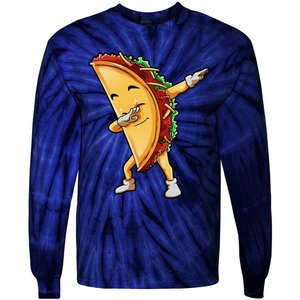 Dabbing Taco Cinco De Mayo Funny Mexican Food Dab Tie-Dye Long Sleeve Shirt