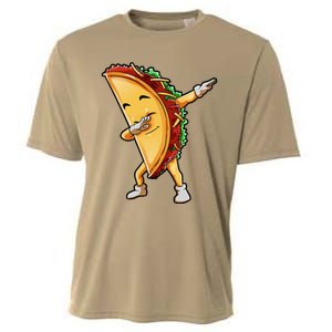 Dabbing Taco Cinco De Mayo Funny Mexican Food Dab Cooling Performance Crew T-Shirt