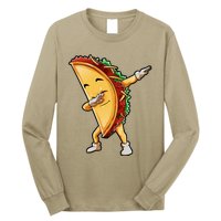 Dabbing Taco Cinco De Mayo Funny Mexican Food Dab Long Sleeve Shirt