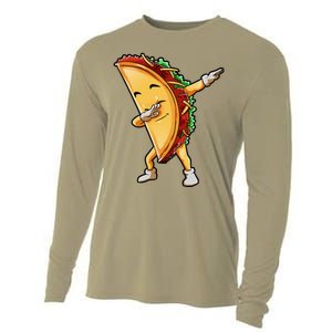 Dabbing Taco Cinco De Mayo Funny Mexican Food Dab Cooling Performance Long Sleeve Crew