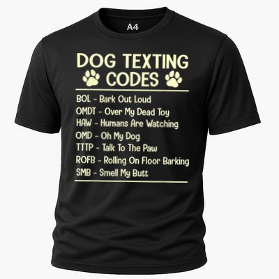 Dog Texting Codes Funny Dog Lover Performance Shirt