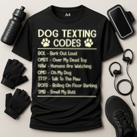 Dog Texting Codes Funny Dog Lover Cooling Performance Crew T-Shirt