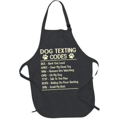 Dog Texting Codes Funny Dog Lover Apron