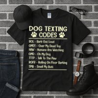 Dog Texting Codes Funny Dog Lover Tall T-Shirt