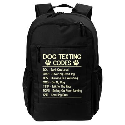 Dog Texting Codes Funny Dog Lover Daily Commute Backpack