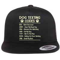 Dog Texting Codes Funny Dog Lover Flatbill Hat