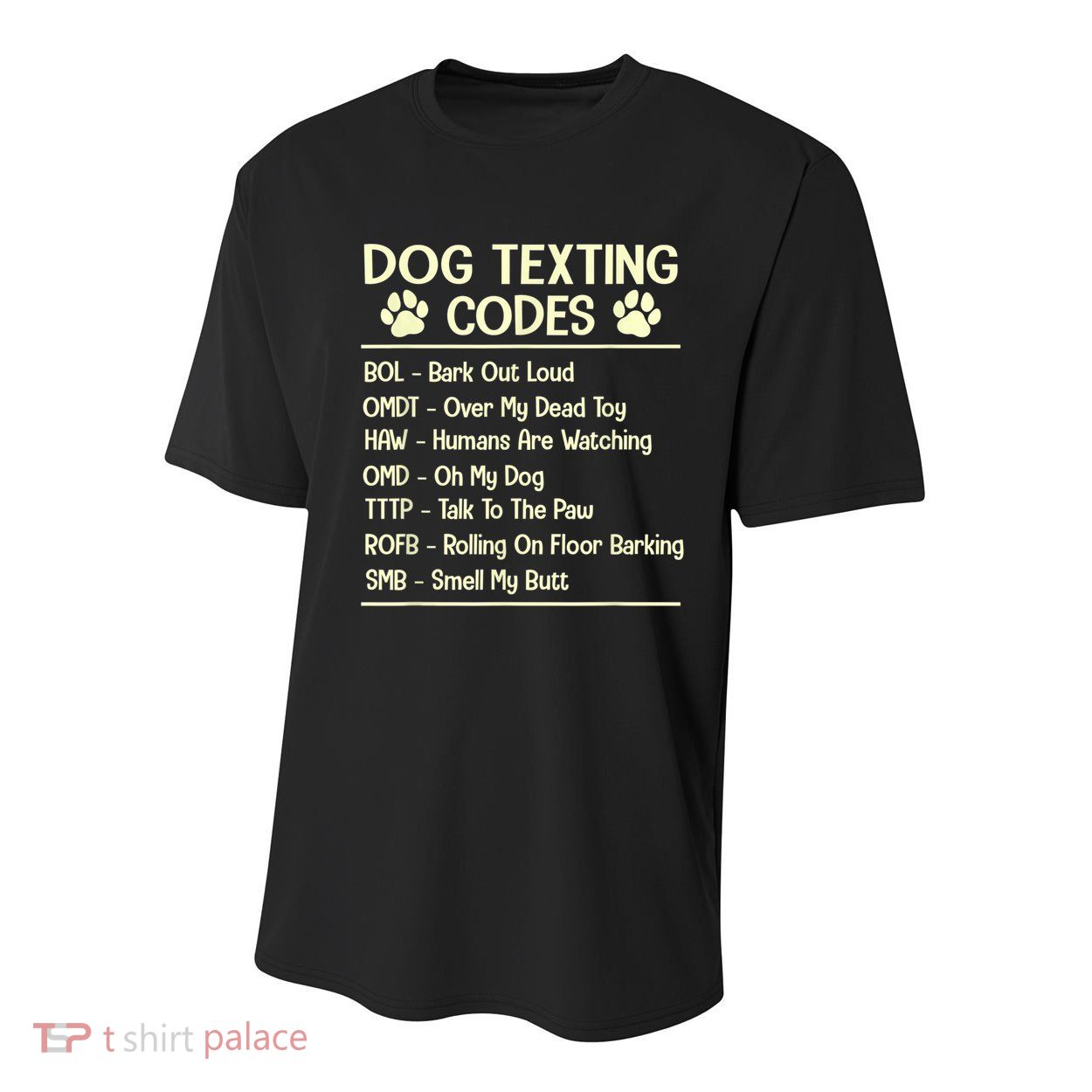 Dog Texting Codes Funny Dog Lover Youth Performance Sprint T-Shirt