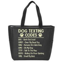 Dog Texting Codes Funny Dog Lover Zip Tote Bag