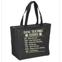 Dog Texting Codes Funny Dog Lover Zip Tote Bag