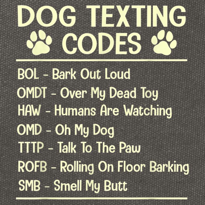 Dog Texting Codes Funny Dog Lover Cotton Canvas Backpack