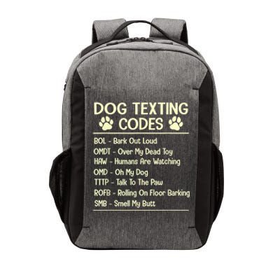 Dog Texting Codes Funny Dog Lover Vector Backpack