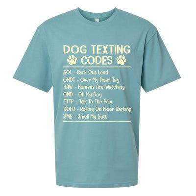 Dog Texting Codes Funny Dog Lover Sueded Cloud Jersey T-Shirt