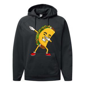 Dabbing Taco Cinco De Mayo Funny Mexican Food Dab Performance Fleece Hoodie