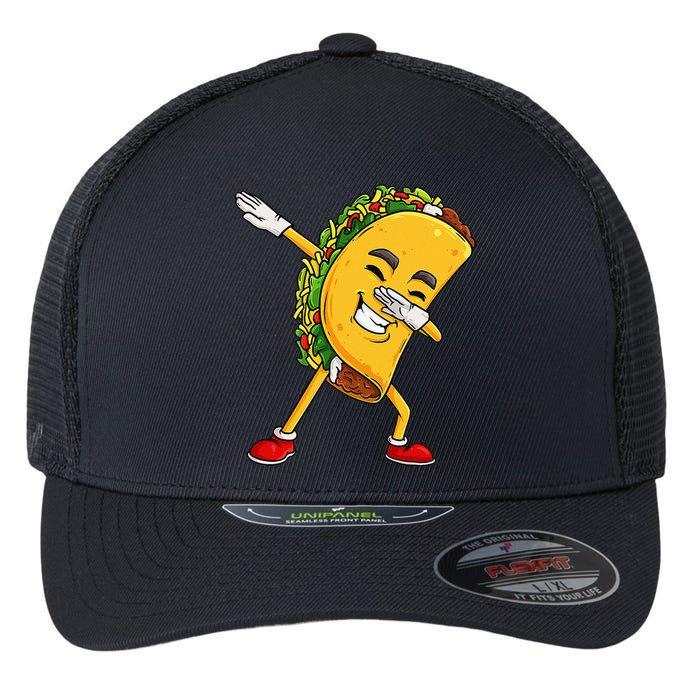 Dabbing Taco Cinco De Mayo Funny Mexican Food Dab Flexfit Unipanel Trucker Cap