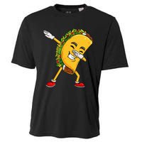 Dabbing Taco Cinco De Mayo Funny Mexican Food Dab Cooling Performance Crew T-Shirt