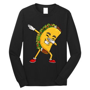 Dabbing Taco Cinco De Mayo Funny Mexican Food Dab Long Sleeve Shirt