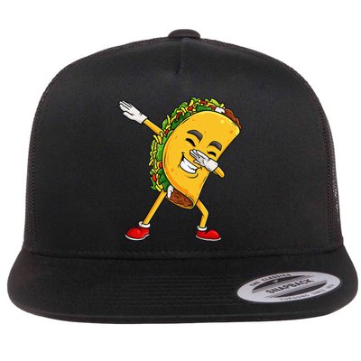 Dabbing Taco Cinco De Mayo Funny Mexican Food Dab Flat Bill Trucker Hat