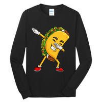 Dabbing Taco Cinco De Mayo Funny Mexican Food Dab Tall Long Sleeve T-Shirt