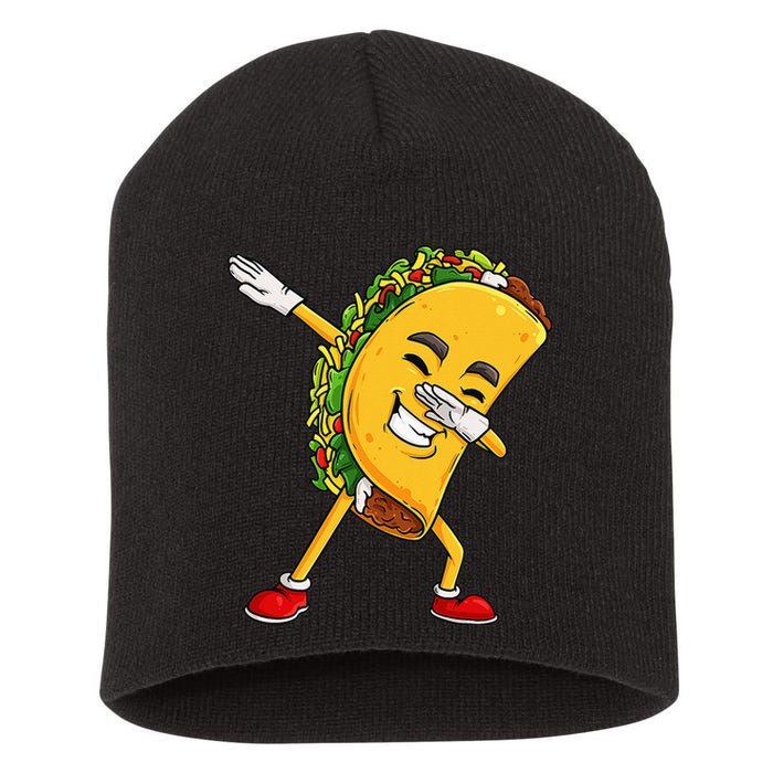 Dabbing Taco Cinco De Mayo Funny Mexican Food Dab Short Acrylic Beanie