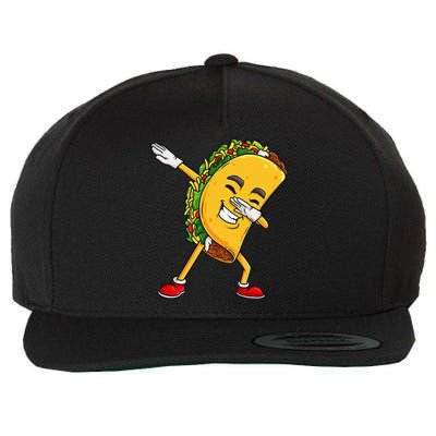 Dabbing Taco Cinco De Mayo Funny Mexican Food Dab Wool Snapback Cap