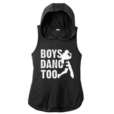 Dance Too Cool Dancing Dancer Gift Ladies PosiCharge Tri-Blend Wicking Draft Hoodie Tank