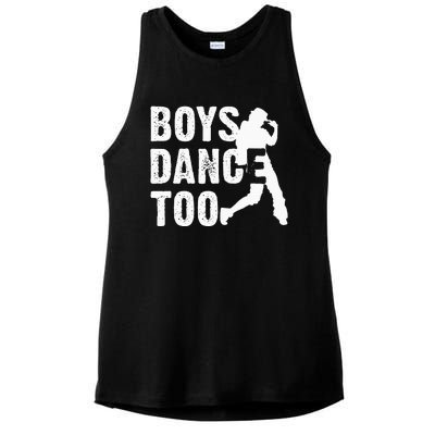 Dance Too Cool Dancing Dancer Gift Ladies PosiCharge Tri-Blend Wicking Tank