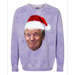 Donald Trump Christmas Funny Maga Santa Hat Gift Colorblast Crewneck Sweatshirt