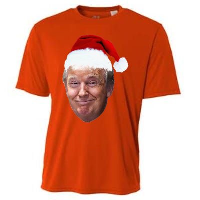 Donald Trump Christmas Funny Maga Santa Hat Gift Cooling Performance Crew T-Shirt