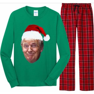 Donald Trump Christmas Funny Maga Santa Hat Gift Long Sleeve Pajama Set