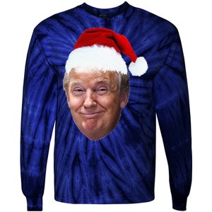 Donald Trump Christmas Funny Maga Santa Hat Gift Tie-Dye Long Sleeve Shirt