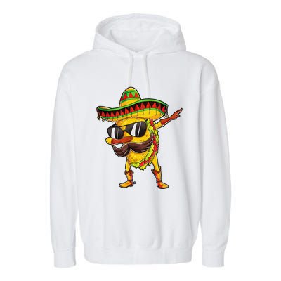 Dabbing Taco Cinco De Mayo Mexican Food Sombrero Garment-Dyed Fleece Hoodie