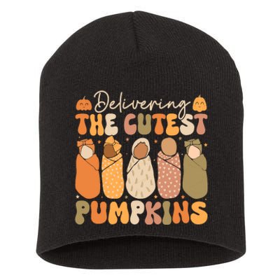 Delivering The Cutest Pumpkins Halloween L And D Nurse Fall Short Acrylic Beanie