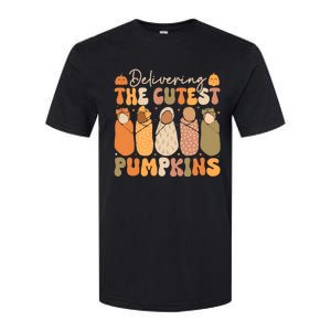 Delivering The Cutest Pumpkins Halloween L And D Nurse Fall Softstyle CVC T-Shirt