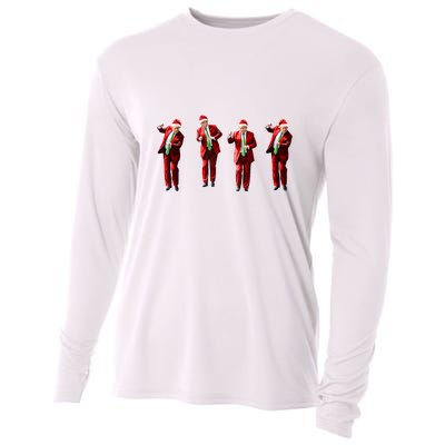 Donald Trump Christmas Funny Conservative Maga Cooling Performance Long Sleeve Crew