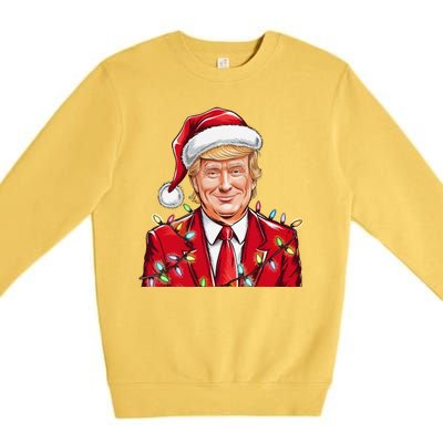 Donald Trump Christmas Funny Maga Holiday Premium Crewneck Sweatshirt