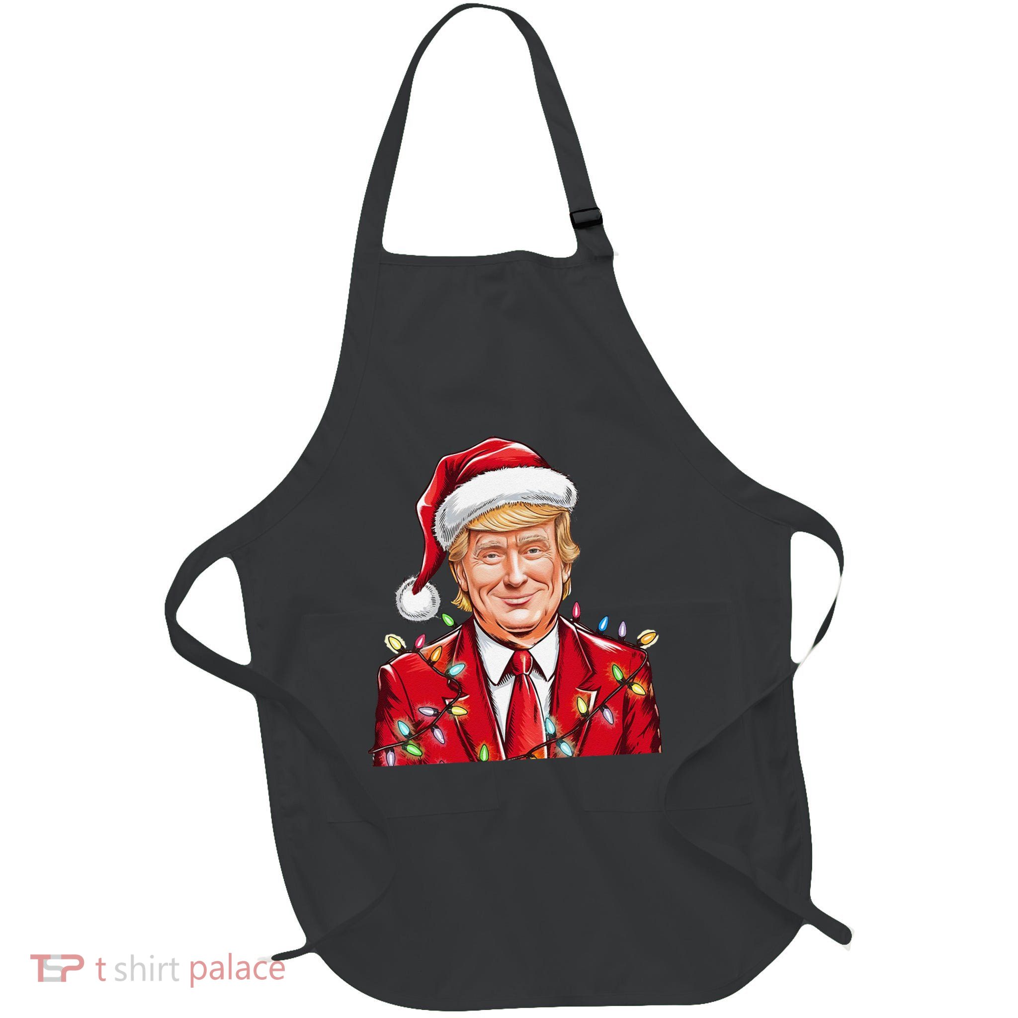 Donald Trump Christmas Funny Maga Holiday Full-Length Apron With Pockets