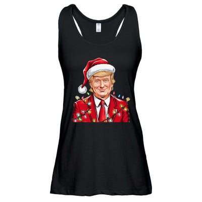 Donald Trump Christmas Funny Maga Holiday Ladies Essential Flowy Tank