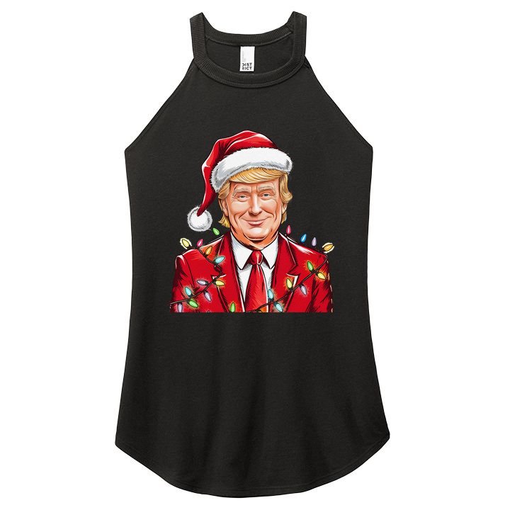Donald Trump Christmas Funny Maga Holiday Women's Perfect Tri Rocker Tank