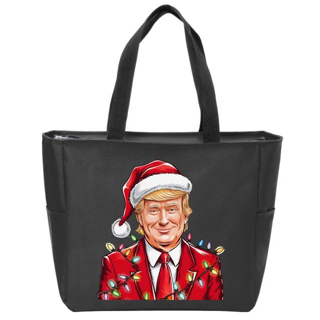 Donald Trump Christmas Funny Maga Holiday Zip Tote Bag