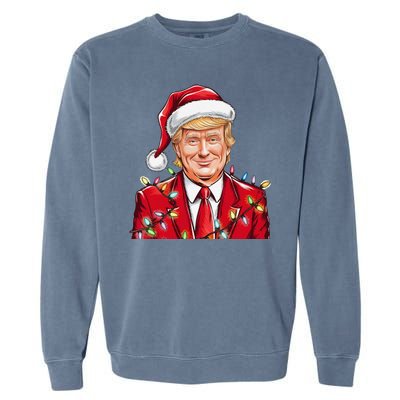 Donald Trump Christmas Funny Maga Holiday Garment-Dyed Sweatshirt