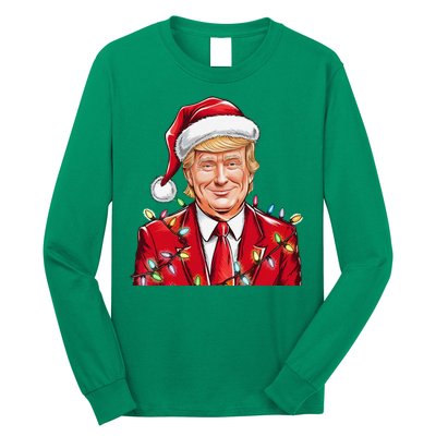 Donald Trump Christmas Funny Maga Holiday Long Sleeve Shirt